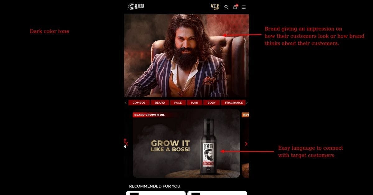 beardo website example