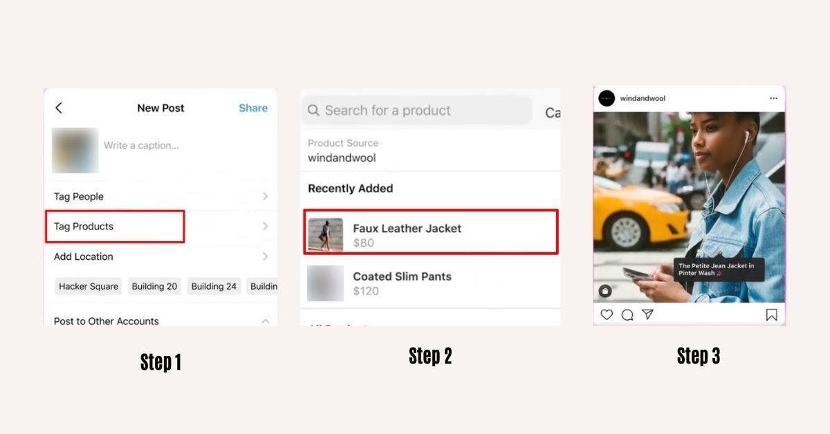 Steps to add product tags in Instagram photos